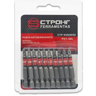 Jogo de Bits Phillips (10 Peças) 50mm x P...