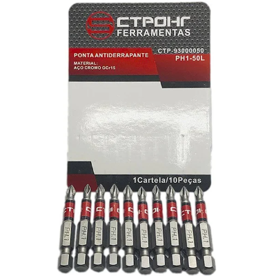 Jogo de Bits Phillips (10 Peças) 50mm x P...
